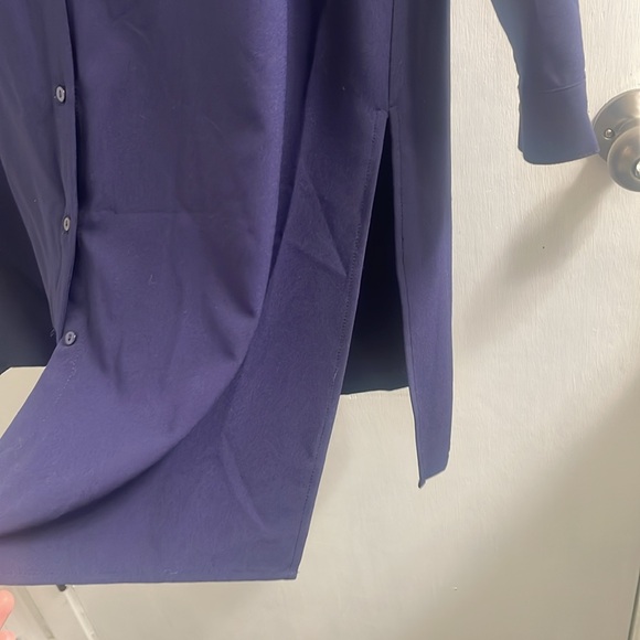 Grace Elements navy blue long button down, size large - Picture 4 of 6